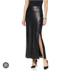 Glamorous Black Sequin Maxi Skirt